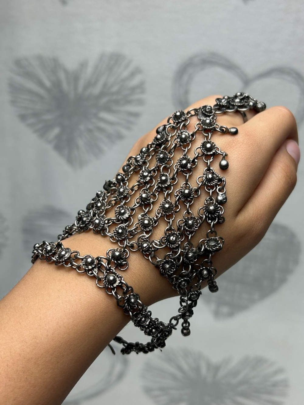 Chain mail hand chain